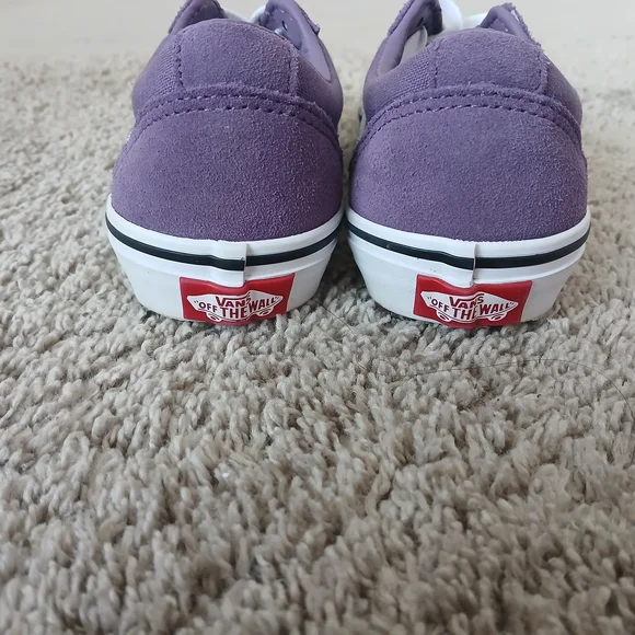 Vans Purple and White Girls Casual Shoes - Picture 6 of 11